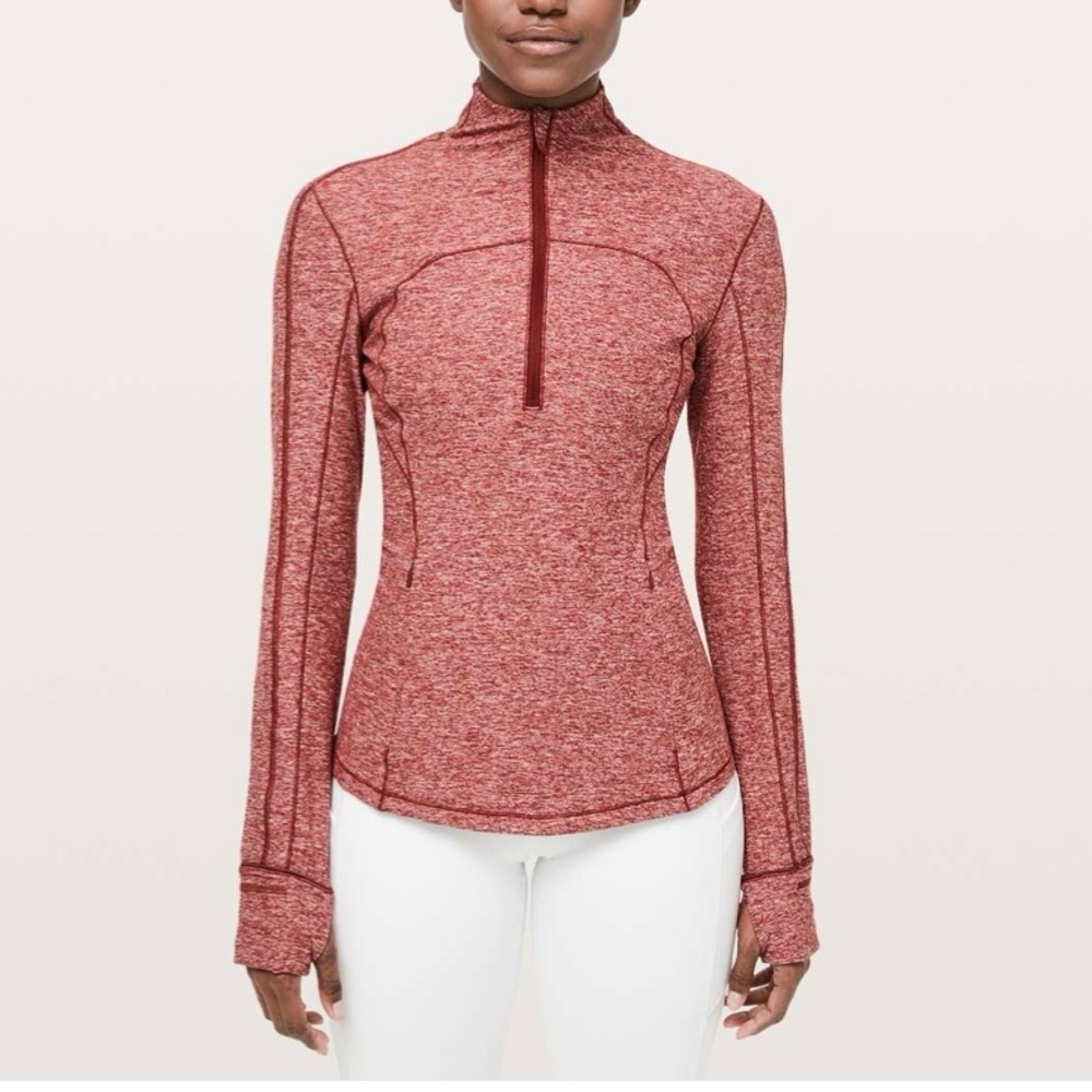 Lululemon Half Zip Top 6 Red